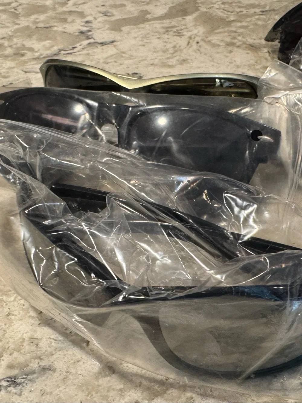 Silver Sport Sunglasses with Black Lenses - Unbranded sunglasses lot